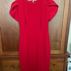 Red Calvin Klein Work Dress